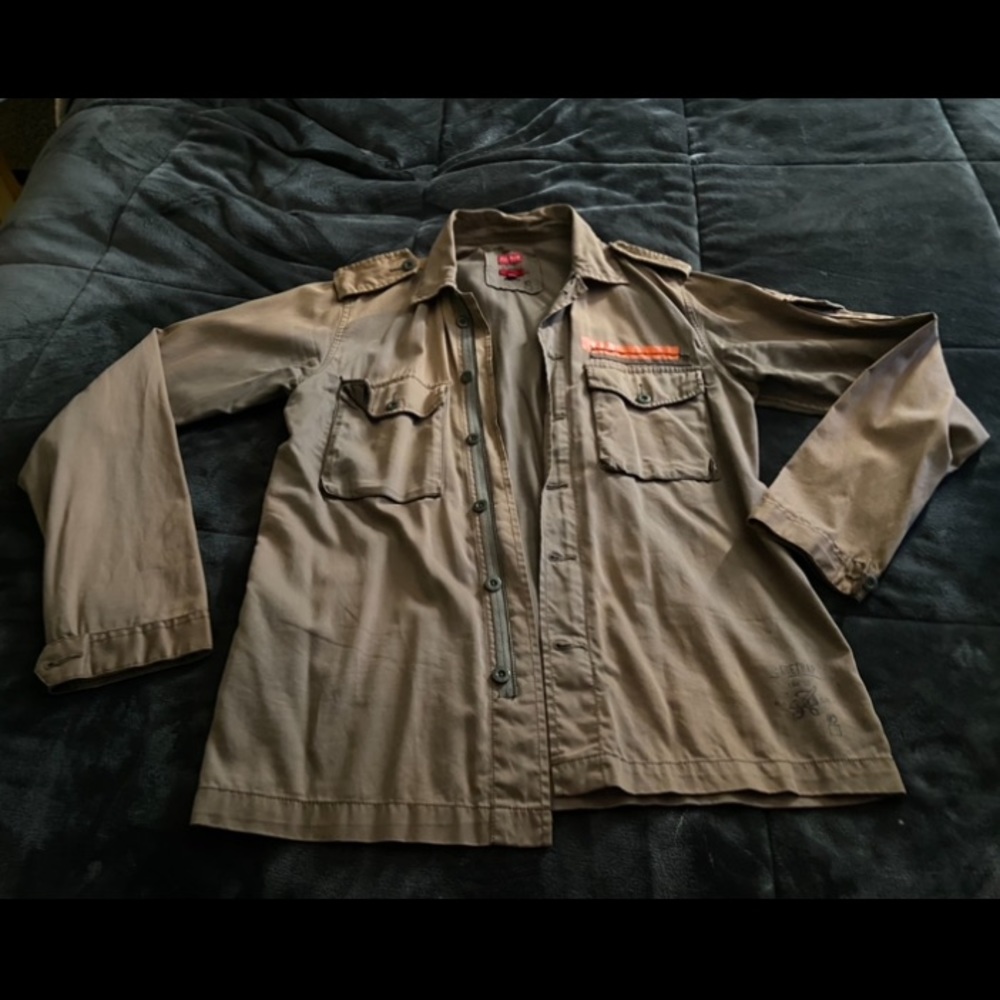 Firetrap Beige Army Fatigue Jacket